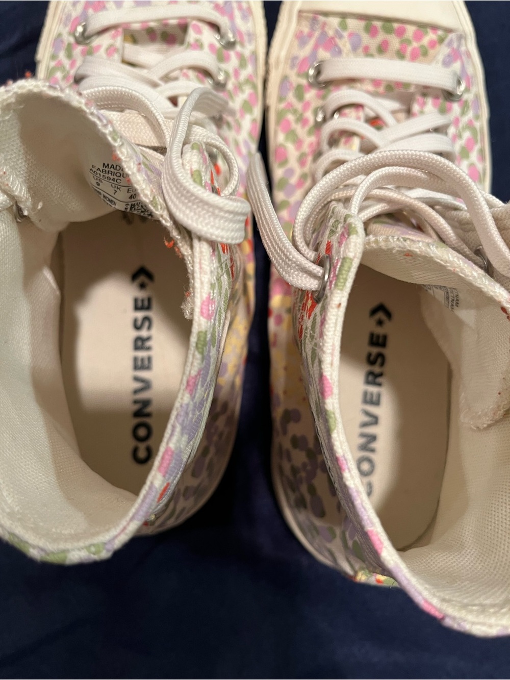 Converse Chuck Taylor High Top Multicolor Confetti Dot - Size 9 - Picture 9 of 14